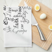家族の言葉 キッチンタオル (四つ折り)