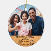 家族の記念品として最初の旅カスタム&写真2 セラミックオーナメント (左)