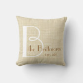 家族の記念品の羊皮紙の枕は、カスタマイズ クッション (正面)