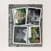 家族の記憶は花こう岩の4つのxのカスタムな写真揺れます ジグソーパズル (縦)