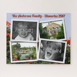 家族の記憶は4つのxのカスタムな写真チューリップに挑戦します ジグソーパズル