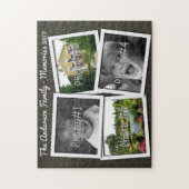 家族の記憶は4つのxのカスタムな写真黒に挑戦します ジグソーパズル (縦)