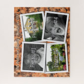 家族の記憶オレンジ石の4つのxのカスタムな写真 ジグソーパズル (縦)