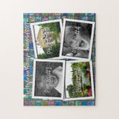 家族の記憶ガラスタイルの4つのxのカスタムな写真 ジグソーパズル (縦)