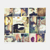 家族の記憶写真のキルト フリースブランケット (正面(横))