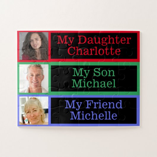 家族の記憶写真を認識する認知症アルツハイマー ジグソーパズル (横)