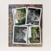 家族の記憶汚い石の4つのxのカスタムな写真 ジグソーパズル (縦)