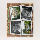 家族の記憶4つのxのカスタムな写真ストーンウォール ジグソーパズル (縦)