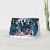 家族の訪問、ゴシック様式のクリスマスカード シーズンカード (正面)