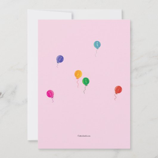 家族の誕生日のパーティの招待状 招待状 (裏面)