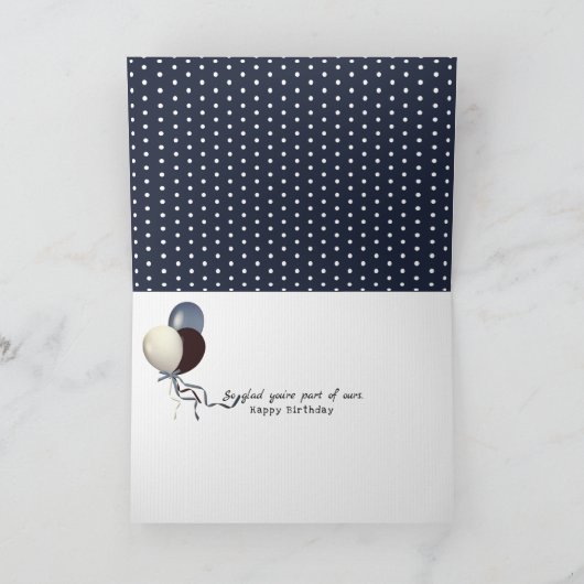 家族の誕生日水玉模様 カード (内部)