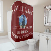 家族の誕生日2024パーティーTシャツ同窓会引退 シャワーカーテン (インサイチュ)
