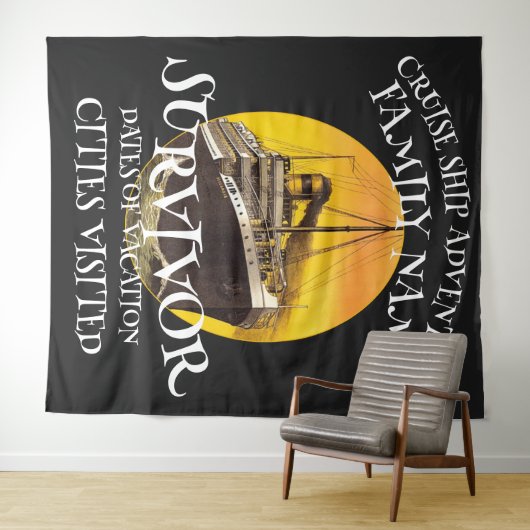 家族の誕生日2024パーティーTシャツ同窓会引退 タペストリー (インサイチュ(横))