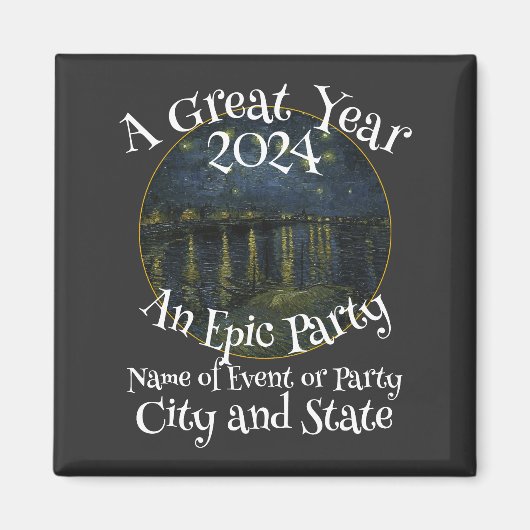 家族の誕生日2024パーティーTシャツ同窓会引退 マグネット (正面)