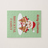 家族の贈り物!パーソナライズされたクリスマスパズル ジグソーパズル (横)