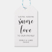 家族の赤ちゃんシャワーにもっと愛を加える ギフトタグ (正面)