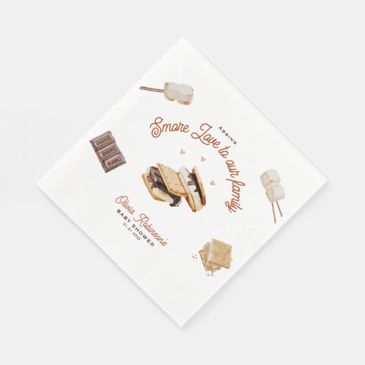 家族の赤ちゃんシャワーにもっと愛を追加 スタンダードランチョンナプキン (角)