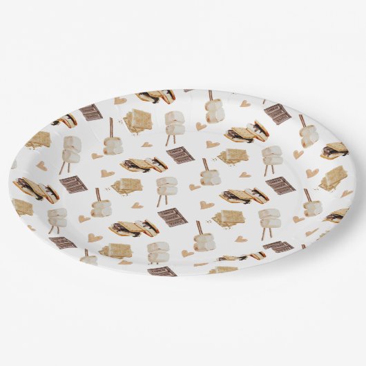 家族の赤ちゃんシャワーにもっと愛を追加 ペーパープレート (アングル)