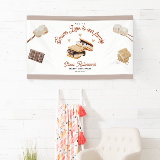 家族の赤ちゃんシャワーにもっと愛を追加 横断幕 (インサイチュ)