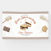 家族の赤ちゃんシャワーにもっと愛を追加 横断幕 (横)