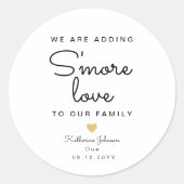 家族の赤ちゃんシャワーへの愛情の追加 ラウンドシール (正面)