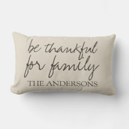 家族の農家のスタイルの名前のために感謝していて下さいあって下さい ランバークッション