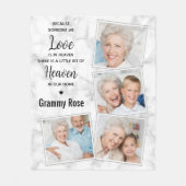 家族の追悼記念写真集 フリースブランケット (正面)