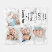 家族の追悼記念写真集 フリースブランケット (正面(横))