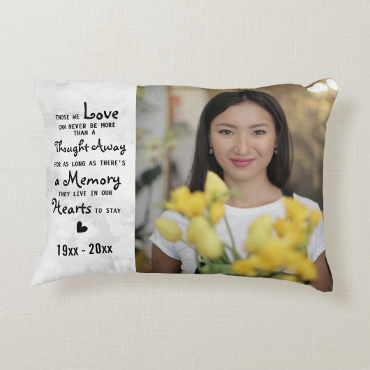 家族の追悼記念写真 アクセントクッション (裏面)