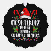 家族の遊クリスマスにおざおざになる可能性が高い オーナメントカード (正面)