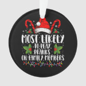 家族の遊クリスマスにおざおざになる可能性が高い オーナメント (正面)