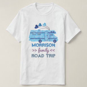家族の遠征の休暇のキャンピングカーRV Motorhomeの名前 Tシャツ