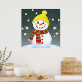 家族の部屋のためのフェスティブスノーマンクリスマス装飾 ポスター (キッチン)
