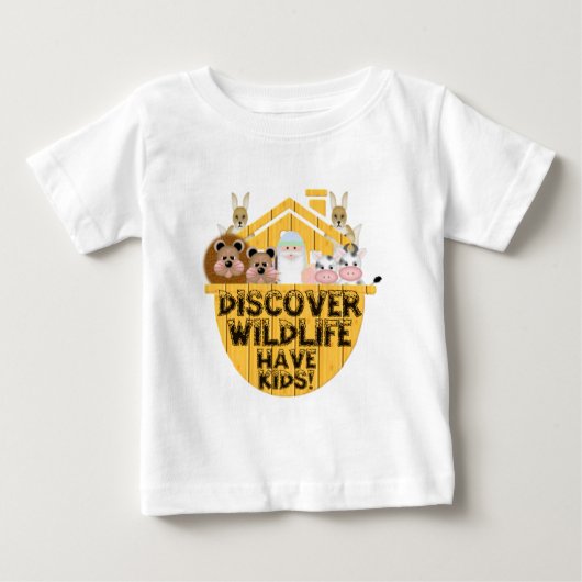 家族の野性生物 ベビーTシャツ (正面)