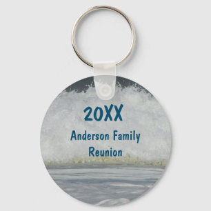 家族の集い 年次ビーチバケーション オーシャンウェーブ キーホルダー
