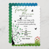 家族の集まりのお誘い 招待状 (正面/裏面)