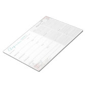 家族の食事プランとショッピングリスト ノートパッド (アングル)