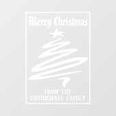 家族の飾り付けからクリスマスを楽しむ ウィンドウサイン (シート)