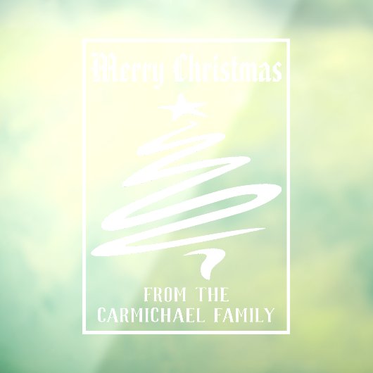 家族の飾り付けからクリスマスを楽しむ ウィンドウサイン (シート3)