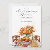 家族の饗宴感謝祭ディナー 招待状 (正面)