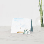 家族の魚釣り旅行：男の子の1歳の誕生日 サンキューカード (裏面)