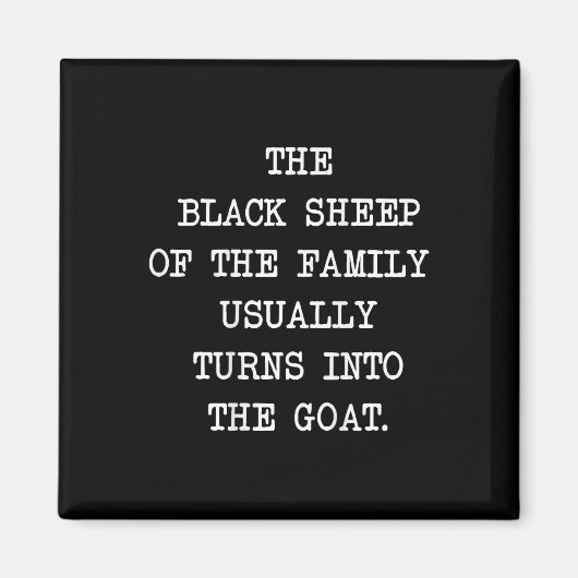 家族の黒い羊は通常Tに変わる マグネット (正面)