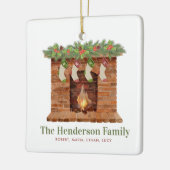 家族の4つのストッキングクリスマス セラミックオーナメント (左)