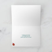 家族の4フェスティバルキツネパーソナライズされたクリスマス シーズンカード (内部)