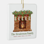 家族の5つのストッキングクリスマス セラミックオーナメント (右)