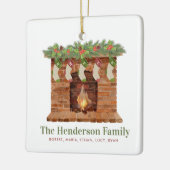 家族の5つのストッキングクリスマス セラミックオーナメント (左)