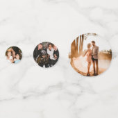 家族の5枚の写真を追加カスタムする コンフェッティ (裏面)