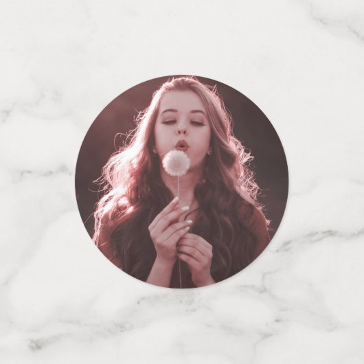 家族の5枚の写真を追加カスタムする コンフェッティ (スモール正面)