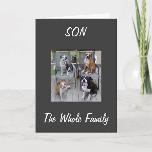 家族の「息子」が巣立つ カード (正面)