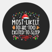 家族のChriを眠るには興奮し過ぎるかもしれない ラウンドシール (正面)